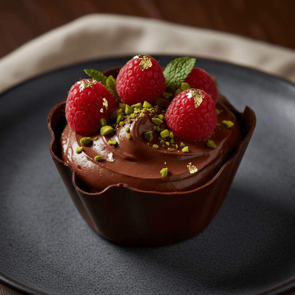 Chocolate bar topped with dried berries and edible flowers